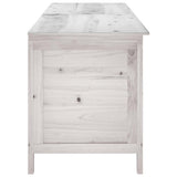 Garden Storage Box White 198.5x50x56.5 cm Solid Wood Fir 364761