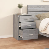 Bed Cabinet Grey Sonoma 40x40x63 cm Engineered Wood 820521