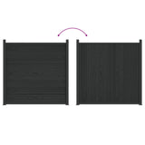 Fence Panel WPC and Aluminium Black 42039053