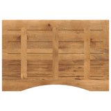 Desk Top with Curve 90x50x2.5 cm Solid Wood Rough Mango 370208