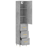 Highboard Concrete Grey 34.5x34x180 cm Engineered Wood 3198837