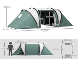 Camping Tent with 2 Bedrooms and Living Area, 3000mm Waterproof Family Tent, for Fishing Hiking T3398P349023