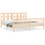 Bed Frame without Mattress 200x200 cm Solid Wood 3194136