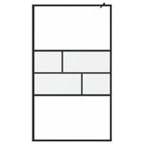 Walk-in Shower Wall Black 115 x 195 x 0.5 cm 42025250