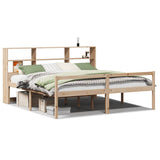 Bookcase Bed without Mattress 180x200 cm Super King Solid Wood Pine 3322022
