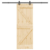 Sliding Door with Hardware Set 70x210 cm Solid Wood Pine 3332634