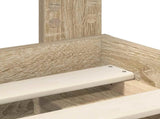 Bed Frame with Headboard Sonoma 120 x 190 cm Solid Pine Wood 3413337