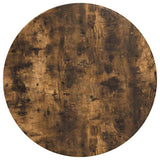 Table Top 70 x 1.5 cm Round Engineered Wood Smoked Oak 880416
