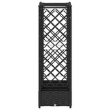 Raised Bed with Trellis and Roof Black 207 x 40 x 126 cm PP 42032529