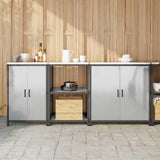 Kitchen Storage Set HATTEM 3 pcs Silver Stainless Steel 3392705