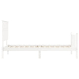 Bed Frame without Mattress White 90x200 cm Solid Wood Pine 3193387