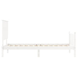 Bed Frame without Mattress White 100x200 cm Solid Wood Pine 3193392