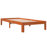 Bed Frame without Mattress Wax Brown 75x190 cm Small Single Solid Wood Pine 844163