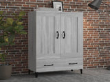 Highboard Grey Sonoma 70x31x115 cm Engineered Wood 817487