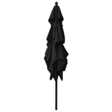 3-Tier Garden Parasol with Aluminium Pole Black 2.5x2.5 m 313842