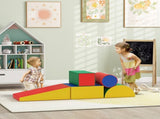 5 Piece Soft Safe Foam Playset, Climb and Crawl Activity Toy for Toddlers, Yellow T3398P378905