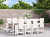 Garden Bar Set White Solid pine wood Large Footrest 3157788