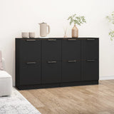 Sideboards 2 pcs Black 60x30x70 cm Engineered Wood 3115805
