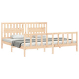Bed Frame without Mattress 200x200 cm Solid Wood Pine 3192446