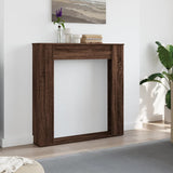 Fireplace Surround Brown Oak 100x20x100 cm Engineered Wood 854577