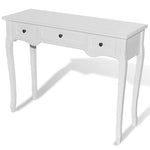 ZNTS Dressing Console Table with Three Drawers White 241143