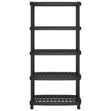 Storage Shelf 5-Tier Black 93.5x45.5x194.5 cm PP 4007261