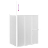 Shower Bath Screen Wall L Shape 70 x 120 x 137 cm 4 Panels Foldable 140787