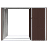 Garden Firewood Shed Brown 245x98x159 cm Galvanised Steel 46296