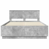Bed Frame Concrete Grey 150 x 200 cm Engineered Wood 3408064