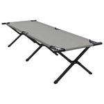 Folding Camping Bed Folding Manual Grey Oxford fabric 42003183