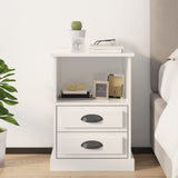 ZNTS Bedside Cabinet High Gloss White 43x36x60 cm 816332