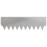 Lawn Edging 10 pcs 103 x 30 cm metal Silver 8008318