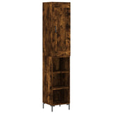 Highboard Smoked Oak 34.5x34x180 cm Engineered Wood 3200326