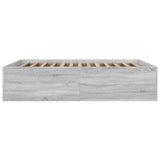 Bed Frame without Mattress Grey Sonoma 150x200 cm 3280921