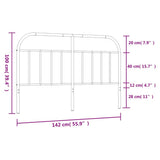 Metal Replace Headboard Black 135 cm 353667
