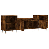 TV Cabinet Smoked Oak 160x35x55 cm Engineered Wood 831337