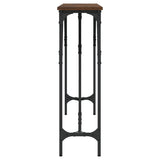 Console Table Brown Oak 140x23x75 cm Engineered Wood 837776