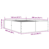 Bed Frame without Mattress Sonoma Oak 120x200 cm 3280932