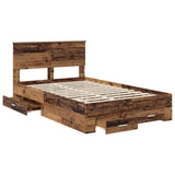 Bed Frame with Headboard Old Wood 120 x 200 cm Engineered Wood 3410920