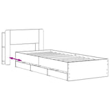 Bed Frame with Storage and Headboard Artisan Oak 90 x 200 cm 3445814