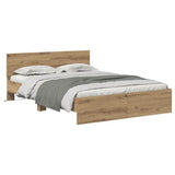 Bed Frame Artisan Oak 160 x 200 cm Engineered Wood 3403614