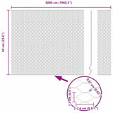 Hexagon Fence Grey 0.6 x 50 m Steel 42005561