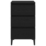 Bedside Cabinet Black Oak 45 x 35 x 44 cm Engineered Wood 863439