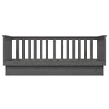 Day Bed without Mattress Grey 90x190 cm Single Solid Wood Pine 821581