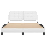 Bed Frame without Mattress "Zadar" White 120x200 cm Faux Leather 3208171