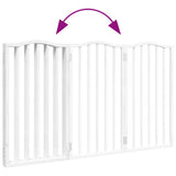 Dog Gate Foldable 3 Panels White 150 cm Poplar Wood 352214