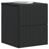 Wall-Mounted Bedside Cabinet Black 33 x 34.5 x 40 cm 898467