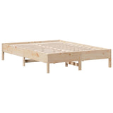Bed Frame without Mattress 150x200 cm King Size Solid Wood Pine 842694