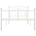 ZNTS 284516 Bed Frame without Mattress White Metal 90x200 cm