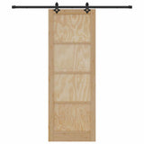 Sliding Door ORKDAL Brown 83 x 232 cm Solid Pine Wood 3333648